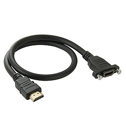 Wewoo Câble noir Adaptateur Femelle Haute Vitesse HDMI 19 Broches vers HDMI 19 Broches, Longueur: 50cm