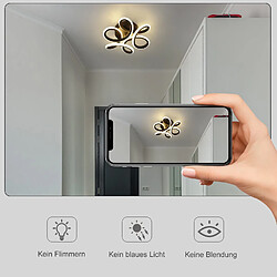 Acheter NETTLIFE Plafonnier LED Noir 17W 3000K Lampe de Couloir Moderne Blanc Chaud Géométrie Design Métal pour Couloir Entrée Chambre Cuisine