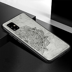 Wewoo Coque Pour Galaxy A71 Mandala Housse en tissu gaufré PC + TPU de téléphone portable avec fonction magnétique et dragonne gris