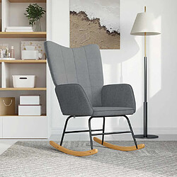 vidaXL Chaise à bascule Gris clair Tissu