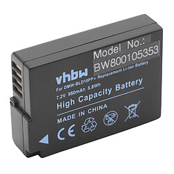 vhbw Batterie 950mAh à puce pour appareil photo Panasonic DMC-GF2, DMC-G3, DMW-GF2KK, DMC-GX1 comme DMW-BLD10, DMW-BLD10E, DMW-BLD10PP.