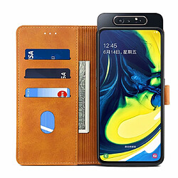 Acheter Wewoo Housse Coque Pour Galaxy A80 / A90 GUSSIM Business Style Étui en cuir à rabat horizontal avec support et fentes cartes et portefeuille kaki