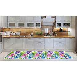 Alter Chemin de cuisine, 100% Made in Italy, Tapis résistant aux taches avec impression numérique, Tapis antidérapant et lavable, Modèle Cactus - Bonnie, cm 280x52