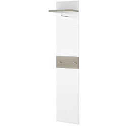 Germania Panneau de porte-manteau 39x29,9x19,46 cm Chêne-Nelson blanc