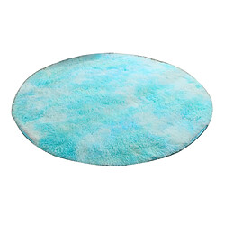 Tapis De Sol Rond Shaggy Tapis De Chambre à Coucher à Côté Du Tapis 100 Cm Bleu Ciel