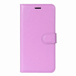 Wewoo Housse Étui Violet pour LG Q6 Litchi Texture Horizontal en cuir avec support et fentes cartes porte-monnaie