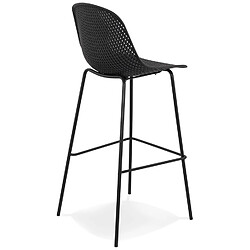 Acheter Alterego Tabouret de bar perforé 'LOKI' noir intérieur / extérieur