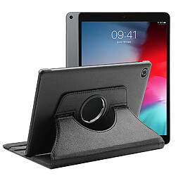 Etui rotatif en simili cuir pour iPad Air 3 (2019) 10.5" (A2152/A2123/A2153/A2154) - Noir - Visiodirect -