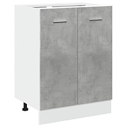 vidaXL Armoire de plancher Gris béton 60x46x81,5 cm Aggloméré