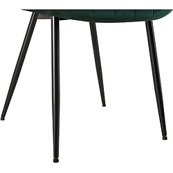 Decoshop26 Lot de 2 chaises de salle à manger coutures décoratives verticales avec pieds en métal noir assise en velours vert 10_0001745 pas cher