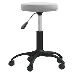 vidaXL Tabouret de massage Velours Gris clair