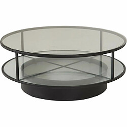 Furniture Fashion Table basse en verre ronde Falsterbo. Table basse en verre ronde Falsterbo