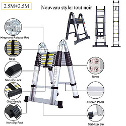 Acheter Échelle Télescopique Pliante Multi-Fonction Échelle Escamotable 3.8M(1.9+1.9)