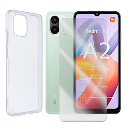 Coque de protection souple silicone transparente + Lot de 2 Verre trempé pour Xiaomi Redmi A2 6.52" - VISIODIRECT -