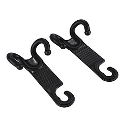 Wewoo 2 PCS Jeune Joueur Griffe noir Forme Durable Siège De Voiture Retour Crochet Tronc Sac Hanger Titulaire Auto Appui-Tête à Bagages