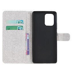 Etui en PU impression de motif texture croisée avec sangle libellule pour votre Samsung Galaxy A91/S10 Lite