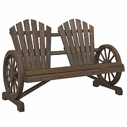 Maison Chic Chaise/Fateuill de jardin Adirondack 2 places bois de sapin massif -GKD42568