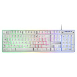 Mars Gaming MCPXWFR clavier Souris incluse USB Français Blanc