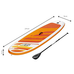 Planche Paddle Surf Gonflable Bestway Hydro-Force Aqua Journey 274x76x12 cm Pagaie, Pompe et Sac de Voyage pas cher