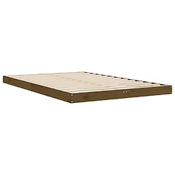 Avis vidaXL Cadre de lit sans matelas marron miel 120x190 cm