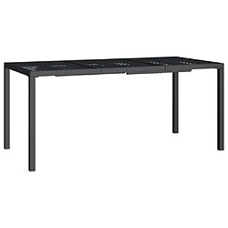 vidaXL Table de jardin anthracite 165x80x72 cm acier