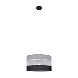 Helam Suspension Helen Tissu,Fer Argent,noir,gris 1 ampoule 95cm