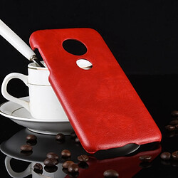 Wewoo Coque antichoc Litchi Texture PC + PU pour Motorola Moto G7 Play (Rouge)