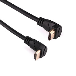 Wewoo Câble 4K * 2K HDMI 2.0 Version Haute Vitesse 90 Degrés Angle Droit HDMI Mâle à 90 À Angle Droit HDMI avec Ethernet, Longueur: 1.8m