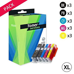 TONER SERVICES Compatible Canon PGI550XL/CLI551XL Pack 15 cartouches Noir et couleurs