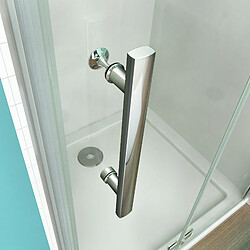 Acheter Porte de douche pivotante 90x195cm verre anticalcaire installation en niche