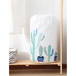 Avis Universal Sac de rangement de dessin animé, grand placard, sac transparent, couette, sac d'emballage de vêtements, récipient d'armoire | sac de rangement pliable (cactus)