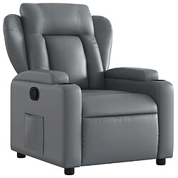 vidaXL Fauteuil inclinable Gris Similicuir