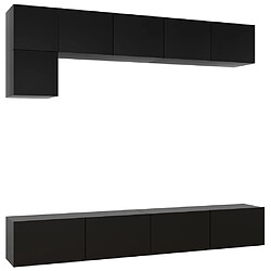 vidaXL Ensemble de meuble TV 5 pcs Noir Bois d'ingénierie