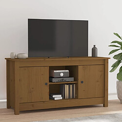 Maison Chic Meuble TV scandinave - Banc TV pour salon Marron miel 103x36,5x52 cm Bois de pin massif -MN98692