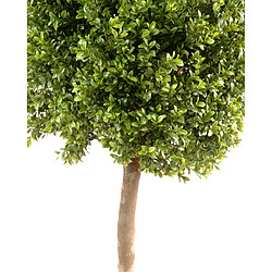 Pegane Plante artificielle haute gamme Spécial extérieur / Buis boule coloris vert - Dim : H.110 x D.45 cm