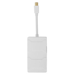 Avis Wewoo Pour Mac Book Pro Air, blanc Longueur du Câble: 8cm 3 en 1 Mini DisplayPort Mâle à HDMI + VGA + DVI Convertisseur Adaptateur Femelle