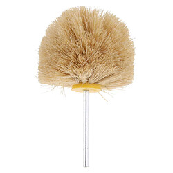 Acheter 6mm poignée fleur tête ovale abrasif brosse de polissage outils rotatifs cheveux sisal