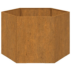 Maison Chic Jardinière,Bac à fleurs - pot de fleur Rouillé 60x60x45 cm Acier corten -GKD49244 pas cher