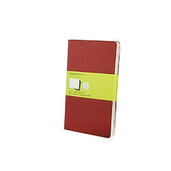 Acheter Moleskine Set de 3 cahiers pages blanches Grand format Couverture souple 13 x 21 Rouge