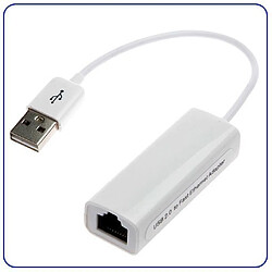 USB 2.0 vers Ethernet RJ45 Adaptateur Carte Réseau LAN pour Mac/Windows 10/100Mbps