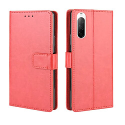 Etui en PU cheval fou rouge pour Sony Xperia 10 II