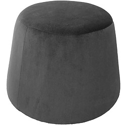 Jardindeco Pouf en velours Dome gris.