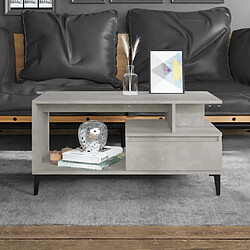 Maison Chic Table basse,Table Console Table d'appoint, Table pour salon Gris béton 90x49x45 cm Bois d'ingénierie -MN11282