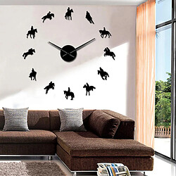 Avis Horloge Murale Bricolage 3D Moderne Miroir Autocollant Maison Bureau Décoration Horloges Noir