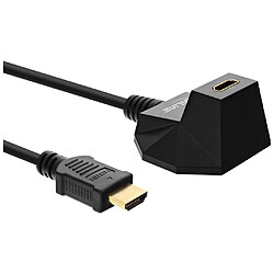 Station HDMI InLine®, câble HDMI haute vitesse avec Ethernet, M / F, contacts noirs et dorés, 1 m