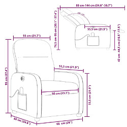 vidaXL Fauteuil de massage inclinable électrique Noir Tissu pas cher