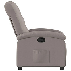 Avis vidaXL Fauteuil inclinable Taupe Tissu