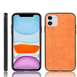 Wewoo Coque Rigide Motif de peau de vache à motifs de peau de choc pour iPhone 11 PC + PU + TPU Orange