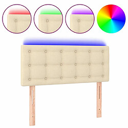 Maison Chic Tête de lit scandinave à LED,meuble de chambre Crème 80x5x78/88 cm Tissu -MN56923