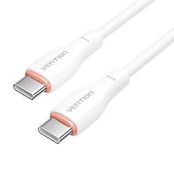 Vention Câble USB-C vers USB-C. Transfert 480Mbps - Puissance 60W - Alimentation 3A - Matériau TPE - Couleur Blanc